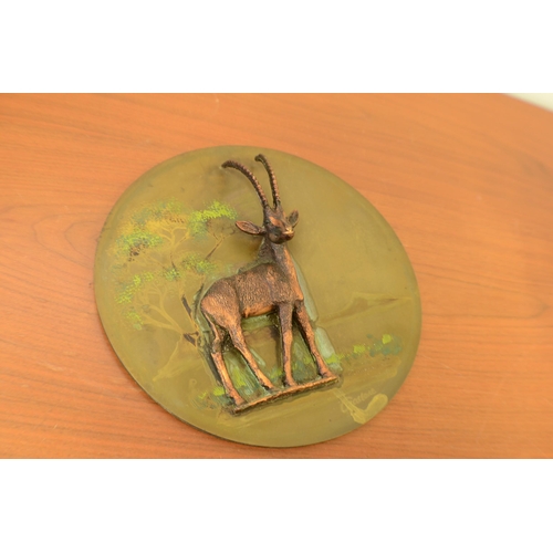 131 - 3D Plaque of an Antelope Signed Gastone