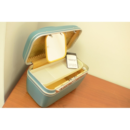 149 - Mid-Century Vanity Case with Mirror and Combination lock By Queen