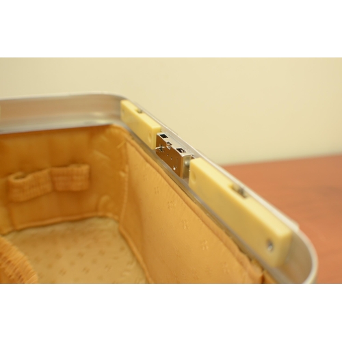 149 - Mid-Century Vanity Case with Mirror and Combination lock By Queen