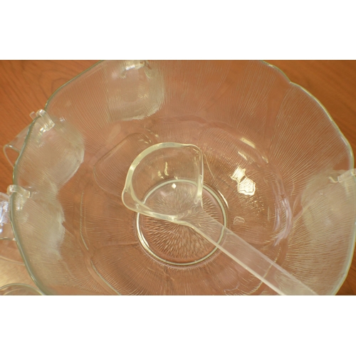 159 - Punch Bowl Set with 8 Cups and Ladle