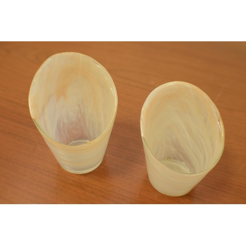 162 - 2 x Apricot Swirl Tealights