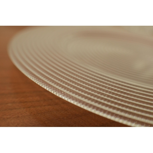 167 - 5 x Glass Dinner plates 33cm Diameter