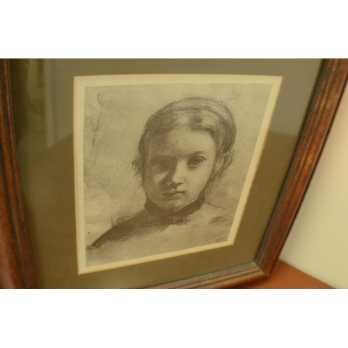 186 - Framed and Glazed Print of a Young Lady