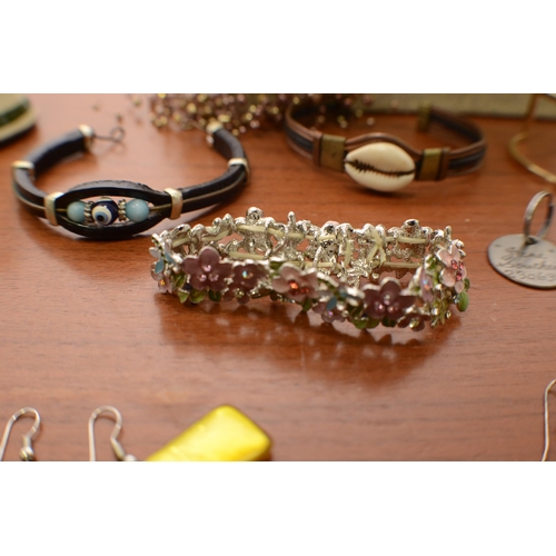 314 - A Selection of Costume Bangles and Other Jewellery in Box