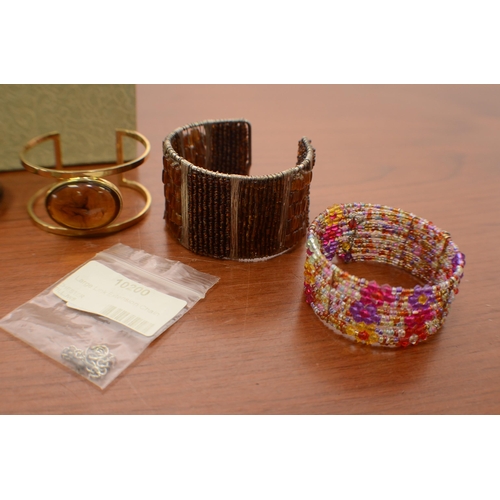 314 - A Selection of Costume Bangles and Other Jewellery in Box