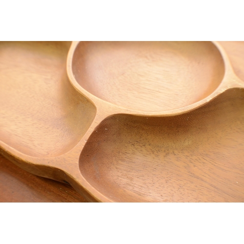 319 - Large Wooden Tray Server Dish 61x29cm