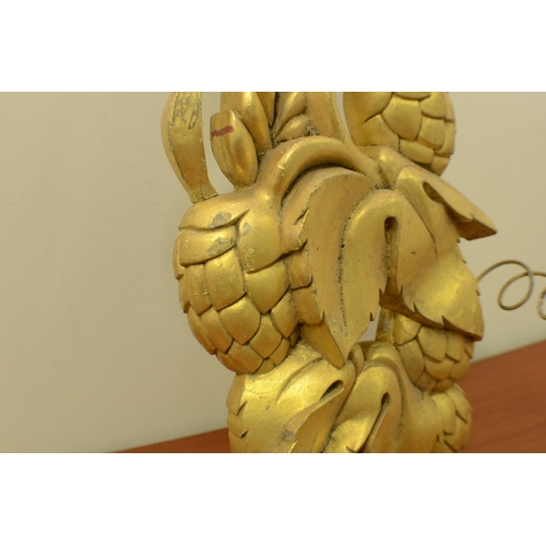 328 - A Gold Painted Composite Wheat wall Plaque 58cm