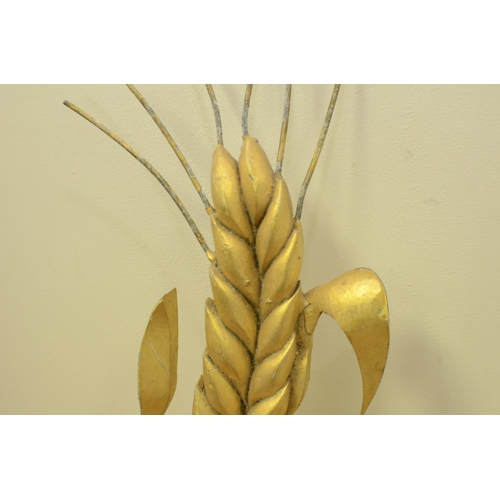 328 - A Gold Painted Composite Wheat wall Plaque 58cm