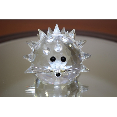 826 - Swarovski Crystal Hedgehog, stamped on bottom 7 cm