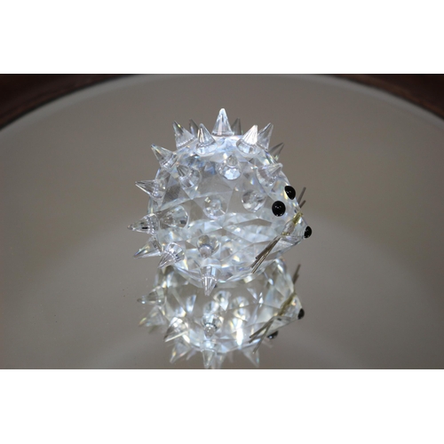 826 - Swarovski Crystal Hedgehog, stamped on bottom 7 cm