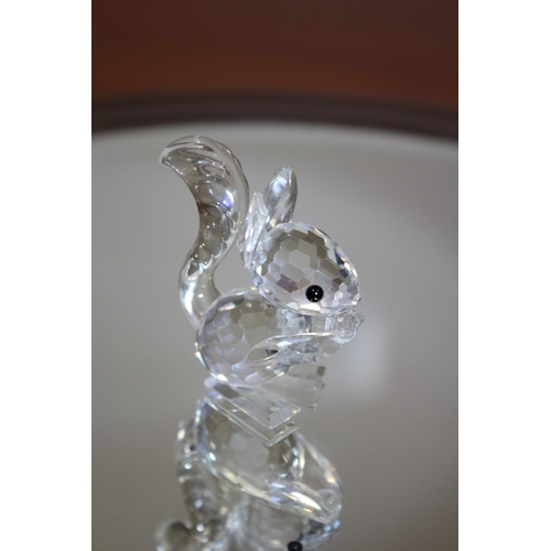 830 - Swarovski Crystal SQUIRELL with black eyes, stamped on bottom, 4.5 cm