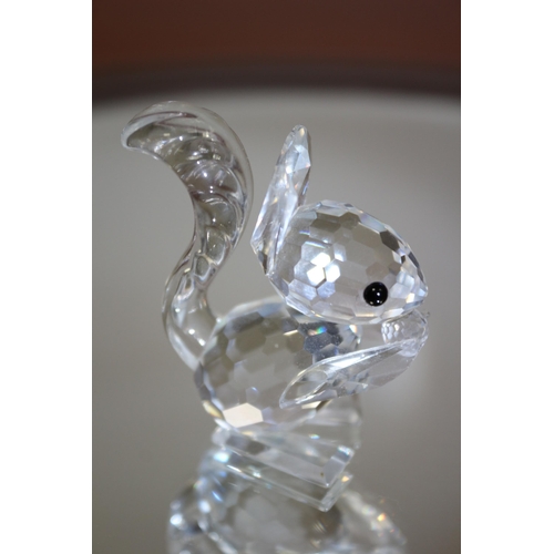 830 - Swarovski Crystal SQUIRELL with black eyes, stamped on bottom, 4.5 cm