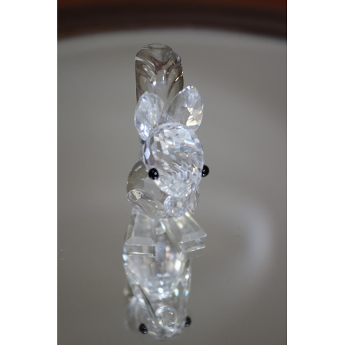 830 - Swarovski Crystal SQUIRELL with black eyes, stamped on bottom, 4.5 cm