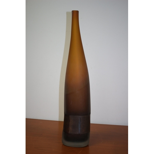 244 - A large hand made vase, heavy. 56.5 cm Believed to be by Alan Aaronsen