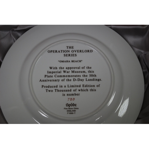 331 - 5 Spode Collectable limited Edition Operation Overlord Series plates in original boxes