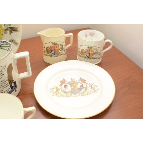 379 - A large selection of plates, cups and other items.