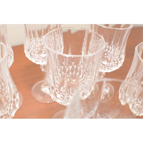 394 - 10 crystal wine glasses