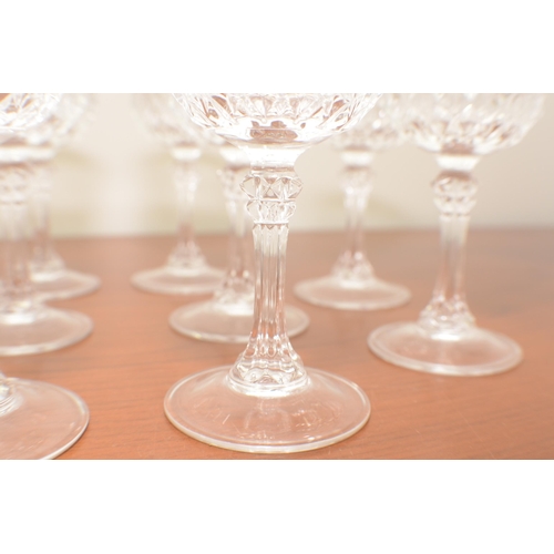 394 - 10 crystal wine glasses