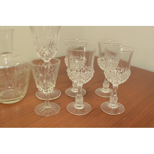 396 - A large selection of crystal glasses and other glassware