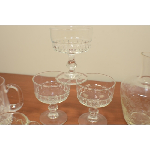 396 - A large selection of crystal glasses and other glassware