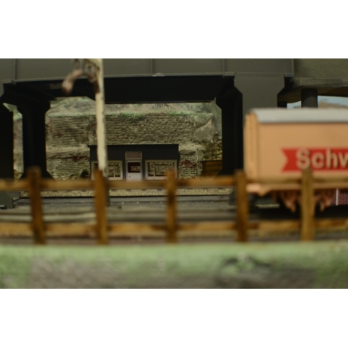 401 - Vintage Railway Scene Diorama 92x40cm.