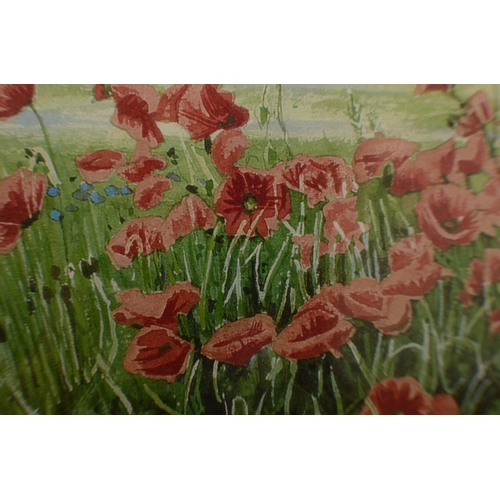 406 - Artist Proof print by John Harvey titled Poppy Fields 45x47