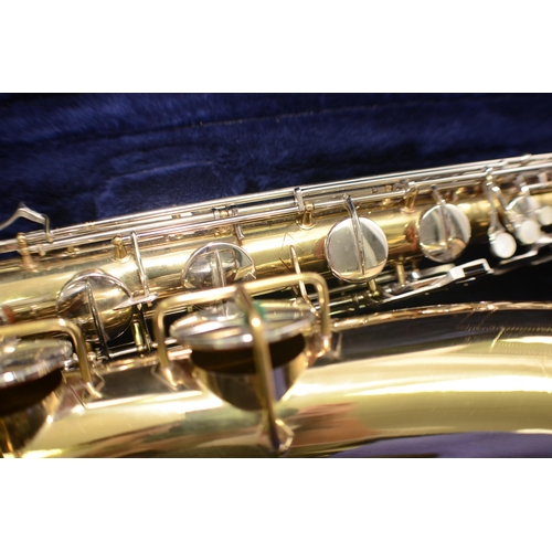 469 - Baritone Sax (Big Bertha)
Maker: CG Conn, Elkhart Indiana USA
Serial: N156324
Mouthpiece: Eugene Rou... 