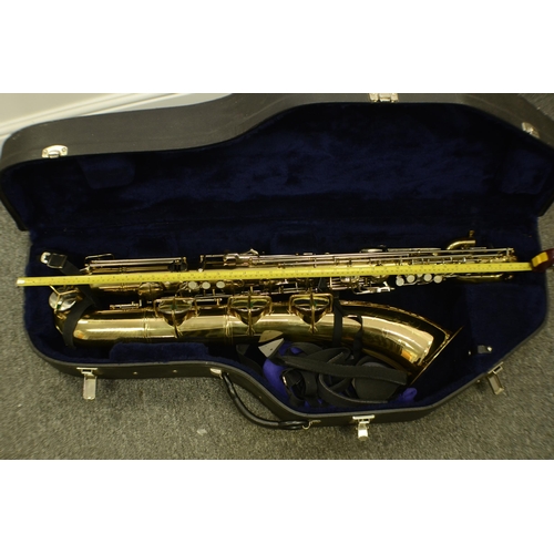 469 - Baritone Sax (Big Bertha)
Maker: CG Conn, Elkhart Indiana USA
Serial: N156324
Mouthpiece: Eugene Rou... 