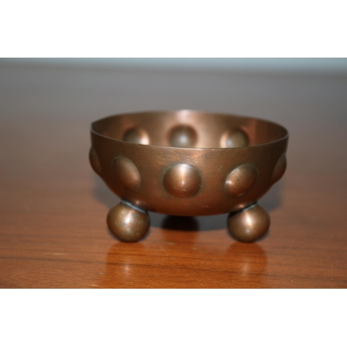 228 - Vintage Arts & Crafts Copper Bowl with Unusual Patterning - Possibly Culinox of Sweden