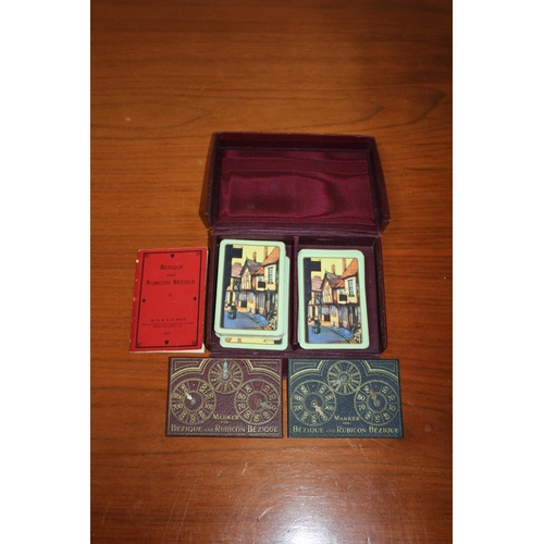 231 - Vintage Boxed Game of Bezique Looks Complete