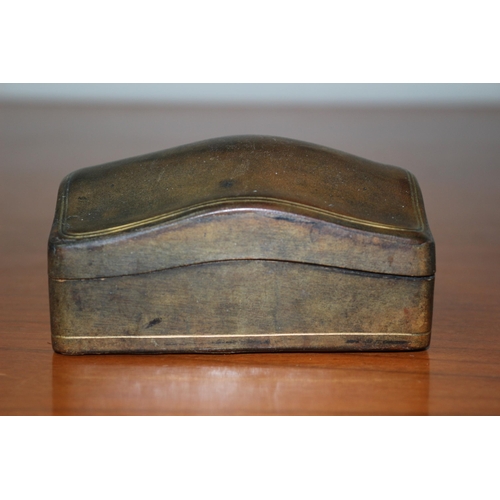 233 - Vintage Italian Leather Bound Dome Top Box