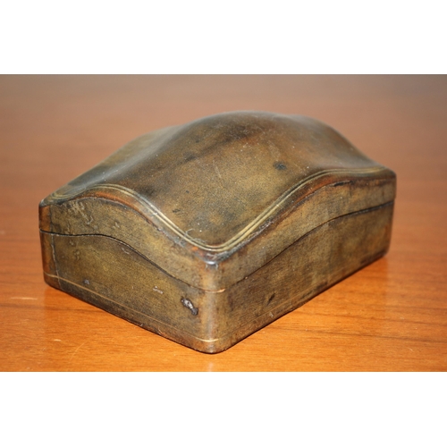 233 - Vintage Italian Leather Bound Dome Top Box