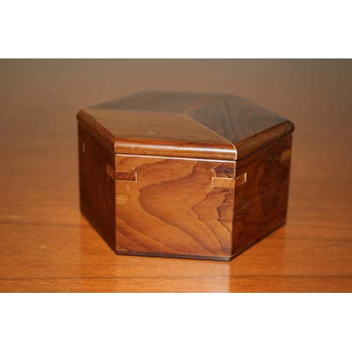 234 - Hand Made Bart Phillips English Yew Wooden Box with Lid