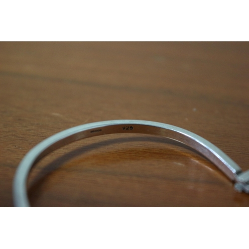 247 - Presented as Silver 925 Marked Buckle Style Bangle