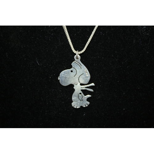 267 - Presented as Silver Marked Snoopy on a Chain