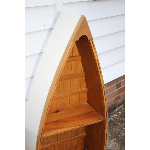 212 - Hand Produced Bathroom Boat Shelving Unit with Great Detailing 126cm high x 43cm wide