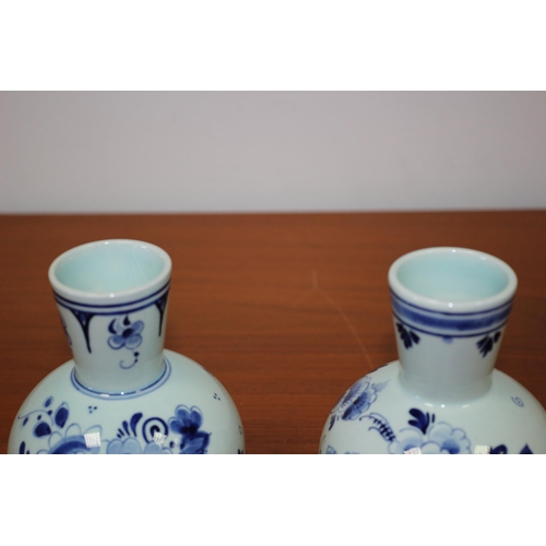 350 - 2 x Delft Royal Vases