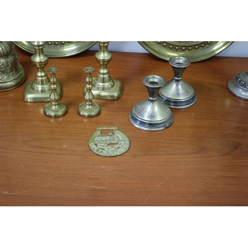 358 - A Large Selection of Brassware including Candle Sticks plus more