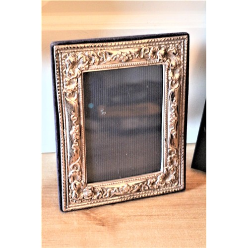 832 - Boxed 925 silver Hallmarked Standing Picture Frame with Ornate pattern