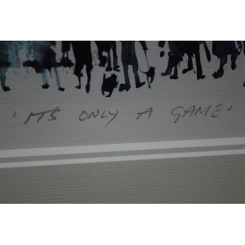 239 - Very Loury (esk) Limited Edition Print - Titled It's Only a Game - Signed and Framed - 56 x 31cm