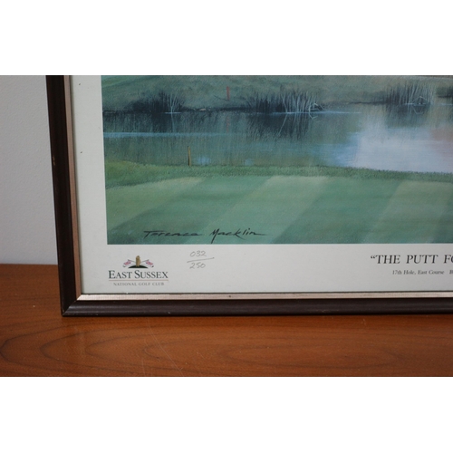 112 - 2 x Signed Limited Edition East Sussex National Golf Club Prints - Both 32/250. Signed by the Known ... 