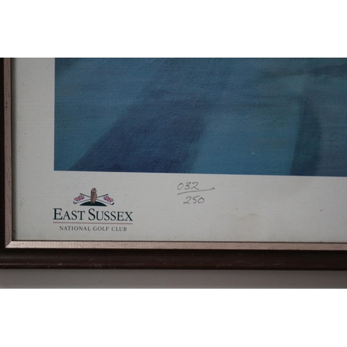 112 - 2 x Signed Limited Edition East Sussex National Golf Club Prints - Both 32/250. Signed by the Known ... 