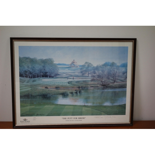 112 - 2 x Signed Limited Edition East Sussex National Golf Club Prints - Both 32/250. Signed by the Known ... 