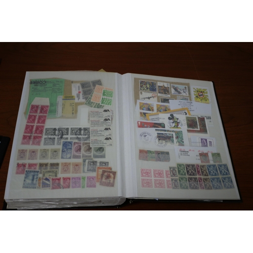 42 - Large Stamp Album Full of Old and Mid Century Stamps and Postcards