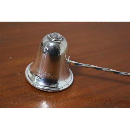 102 - Aged Birmingham Silver 1967 Hallmarked Candle Snuffer - 15.5g