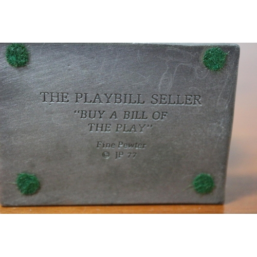 133 - Collectable Fine Pewter Figure - The Playbill Seller JP77