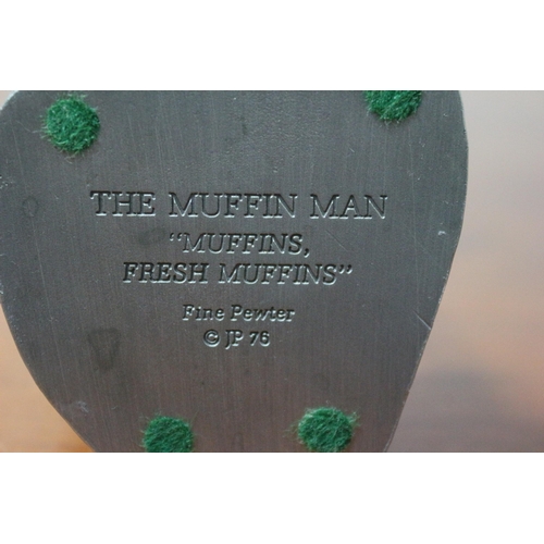 136 - Collectable Fine Pewter Figure - The Muffin Man JP77