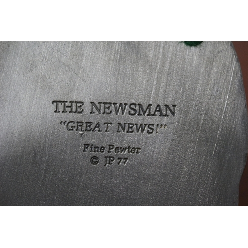 139 - Collectable Fine Pewter Figure - The Newsman JP77