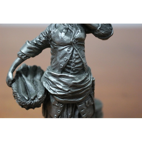 140 - Collectable Fine Pewter Figure - The Fish Woman JP77