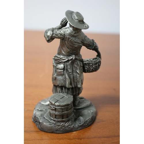 140 - Collectable Fine Pewter Figure - The Fish Woman JP77